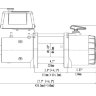 Лебёдка электрическая 12V Runva 12500 lbs 5670 кг короткий барабан (стальной трос)