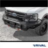 RIVAL алюминиевый передний бампер для FORD RANGER (2022-н.в.) (чёрный, без LED) + комплект крепежа