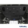 RIVAL Стальная защита 3 мм для Toyota Hilux 4WD (радиатор + двигатель) (2007-2015) + комплект крепежа