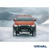 RIVAL алюминиевый передний бампер для ISUZU D-MAX (2021-) (чёрный, без LED) + комплект крепежа