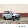 RIVAL алюминиевый передний бампер для ISUZU D-MAX (2017-2019) (чёрный, без LED) + комплект крепежа