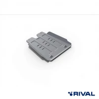 RIVAL Алюминиевая защита 6 мм для Toyota Hilux Vigo 4WD (КПП) (2.5) (2005-2011-2015) + комплект крепежа