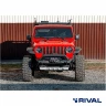 RIVAL короткий алюминиевый передний бампер для JEEP WRANGLER (JL, JK, JT) + комплект крепежа