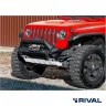 RIVAL короткий алюминиевый передний бампер для JEEP WRANGLER (JL, JK, JT) + комплект крепежа