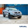 RIVAL алюминиевый передний бампер для MITSUBISHI L200 (2015-2019) (чёрный, без LED) + комплект крепежа