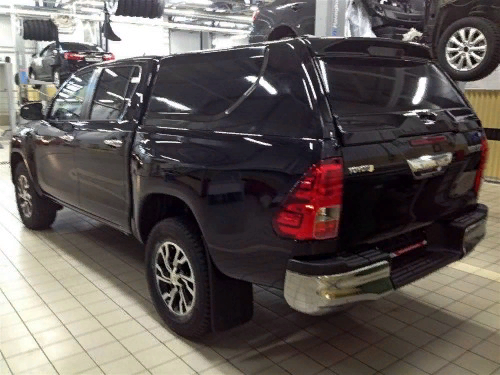 Кунг для Toyota Hilux (двойная кабина) (08.2015-) (черный) (1 дверь)
