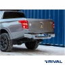 RIVAL алюминиевый задний бампер для MITSUBISHI L200 (2015-2019) (чёрный, без LED) + комплект крепежа