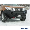 RIVAL алюминиевый передний бампер для NISSAN NAVARA (тайская сборка) (2015-) (чёрный, без LED) + комплект крепежа
