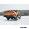 RIVAL алюминиевая задняя дуга для NISSAN NAVARA (2015-2021) (тайская сборка) (чёрный, без LED) + комплект крепежа