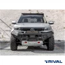 RIVAL алюминиевый передний бампер для VW AMAROK (2023-н.в.) (чёрный, без LED) + комплект крепежа