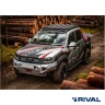 RIVAL алюминиевый передний бампер для VW AMAROK (2010-2016; 2016-2021) (чёрный, без LED) + комплект крепежа