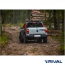 RIVAL алюминиевая задняя дуга для VW AMAROK (2010-2016; 2016-2021) (чёрный, без LED) + комплект крепежа