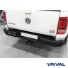 RIVAL алюминиевая задняя дуга для VW AMAROK (2010-2016; 2016-2021) (чёрный, без LED) + комплект крепежа