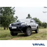 RIVAL алюминиевый передний бампер для TOYOTA HILUX (2011-2015) (чёрный, без LED) + комплект крепежа