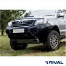 RIVAL алюминиевый передний бампер для TOYOTA HILUX (2011-2015) (чёрный, без LED) + комплект крепежа
