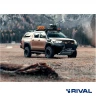 RIVAL алюминиевый передний бампер для TOYOTA HILUX REVO (2015-2021) (чёрный, без LED) + комплект крепежа