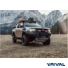 RIVAL алюминиевый передний бампер для TOYOTA HILUX REVO (2015-2021) (чёрный, без LED) + комплект крепежа