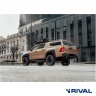 RIVAL алюминиевый задний бампер для TOYOTA HILUX (2011-2015, 2015-2020, 2020-2024) (чёрный, без LED) + комплект крепежа