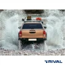 RIVAL алюминиевый задний бампер для TOYOTA HILUX (2011-2015, 2015-2020, 2020-2024) (чёрный, без LED) + комплект крепежа