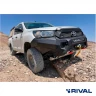 RIVAL алюминиевый передний бампер для TOYOTA HILUX (2021-) (чёрный, без LED) + комплект крепежа