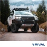 RIVAL алюминиевый передний бампер для TOYOTA HILUX (2021-) (чёрный, без LED) + комплект крепежа