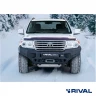 RIVAL алюминиевый передний бампер для TOYOTA LAND CRUISER 200 (2006-2015) (чёрный, без LED) + комплект крепежа
