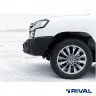 RIVAL алюминиевый передний бампер для TOYOTA LAND CRUISER 300 (2021-) (чёрный, без LED) + комплект крепежа