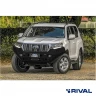 RIVAL алюминиевый передний бампер для TOYOTA LAND CRUISER 150 (2017-2023) (чёрный, без LED) + комплект крепежа