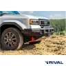 RIVAL алюминиевый передний бампер для TOYOTA LC250 (2024-н.в.) (чёрный, без LED) + комплект крепежа