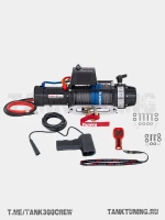 Лебёдка электрическая высокоскоростная 12V Runva 9500 lbs 4350 кг, синтетический трос