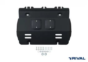 Защита радиатора + комплект крепежа, Rival, Сталь,TANK 300;2023-;2,0;4WD;АКПП;TANK 500;2023-;2,0;4WD;АКПП;TANK;500;2023-;3,0 (299 л.с.);4WD;АКПП;HAVAL;H9;2024-;2,0;4WD;АКПП;HAVAL;H9;2024-;2,4d;4WD;АКПП