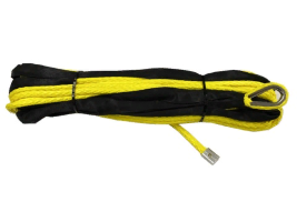 Синтетический трос для лебедок 25м х 10мм (жёлтый)