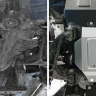 Защита радиатора и картера Rival (часть 2) для Toyota Fortuner II 4WD 2017-2020 2020-н.в./Hilux VIII 4WD 2015-2020 2020-н.в. (устанавл-ся совместно с 3.9501.1), штампованная, алюминий 4 мм, без крепеж