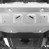 Защита радиатора и картера Rival (часть 1) для Toyota Fortuner II 4WD 2017-2020 2020-н.в./Hilux VIII 4WD (только со штатным бампером) 2015-2020 2020-н.в., штампованная, алюминий 4 мм, без крепежа, 3.9
