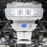 Защита радиатора, картера, КПП и РК Rival для Toyota Fortuner II 4WD 2017-2020 2020-н.в., штампованная, алюминий 3.8 мм, с крепежом, 4 части, K333.5770.1