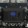Защита радиатора и картера Rival (часть 2) для Toyota Fortuner II 4WD 2017-2020 2020-н.в./Hilux VIII 4WD 2015-2020 2020-н.в. (устанавл-ся совместно с 1.9501.1), сталь 1.8 мм, без крепежа, штампованная
